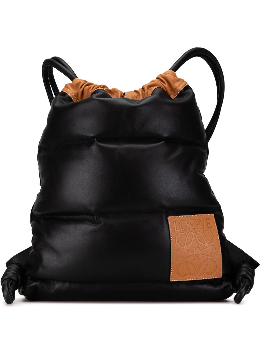 Loewe Pre-Owned Nappa Yago Puffy 双肩包（2019-2023年典藏款） - 黑色