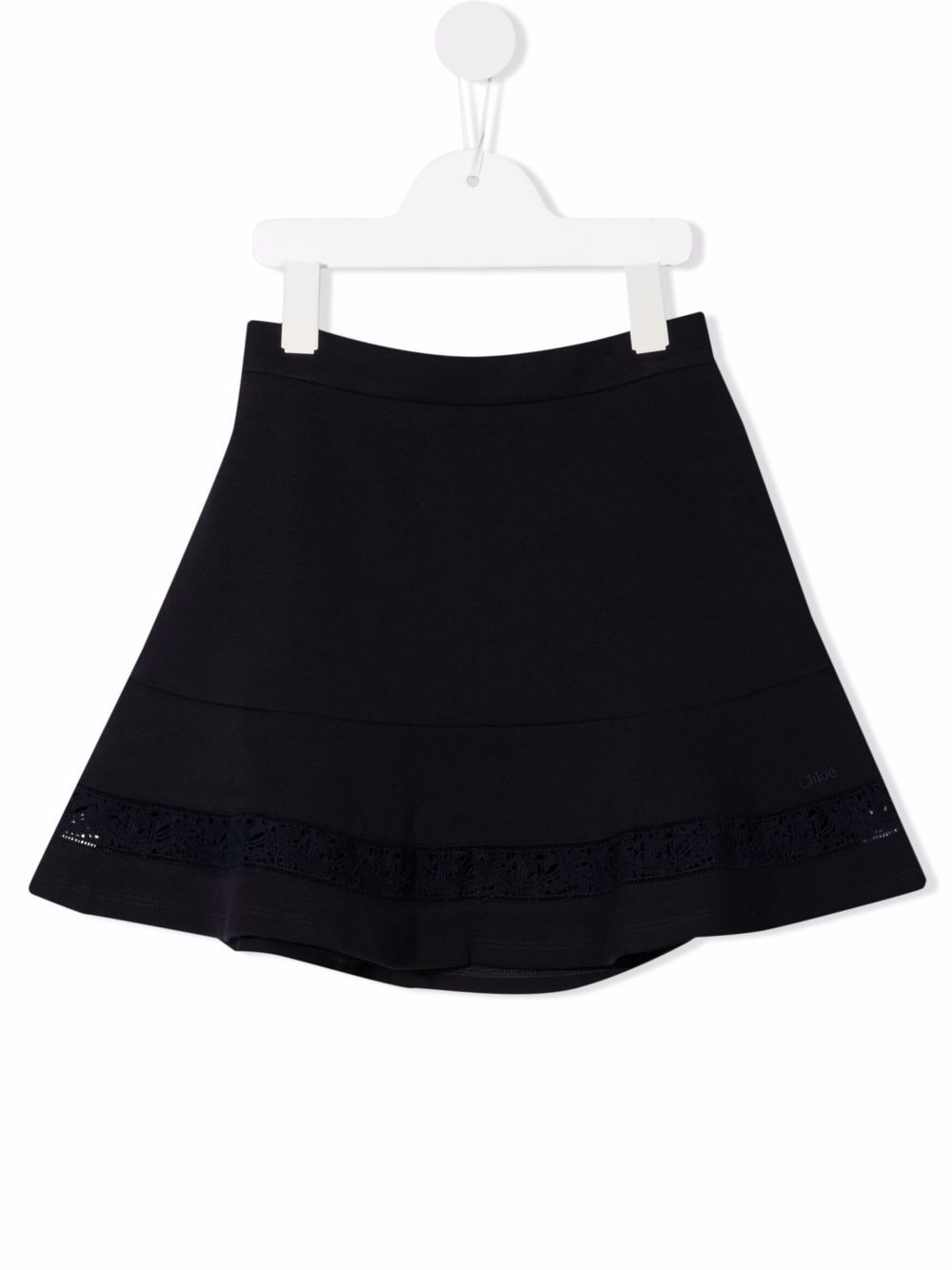 Chloé Kids 蕾丝缀饰迷你半身裙 - 蓝色