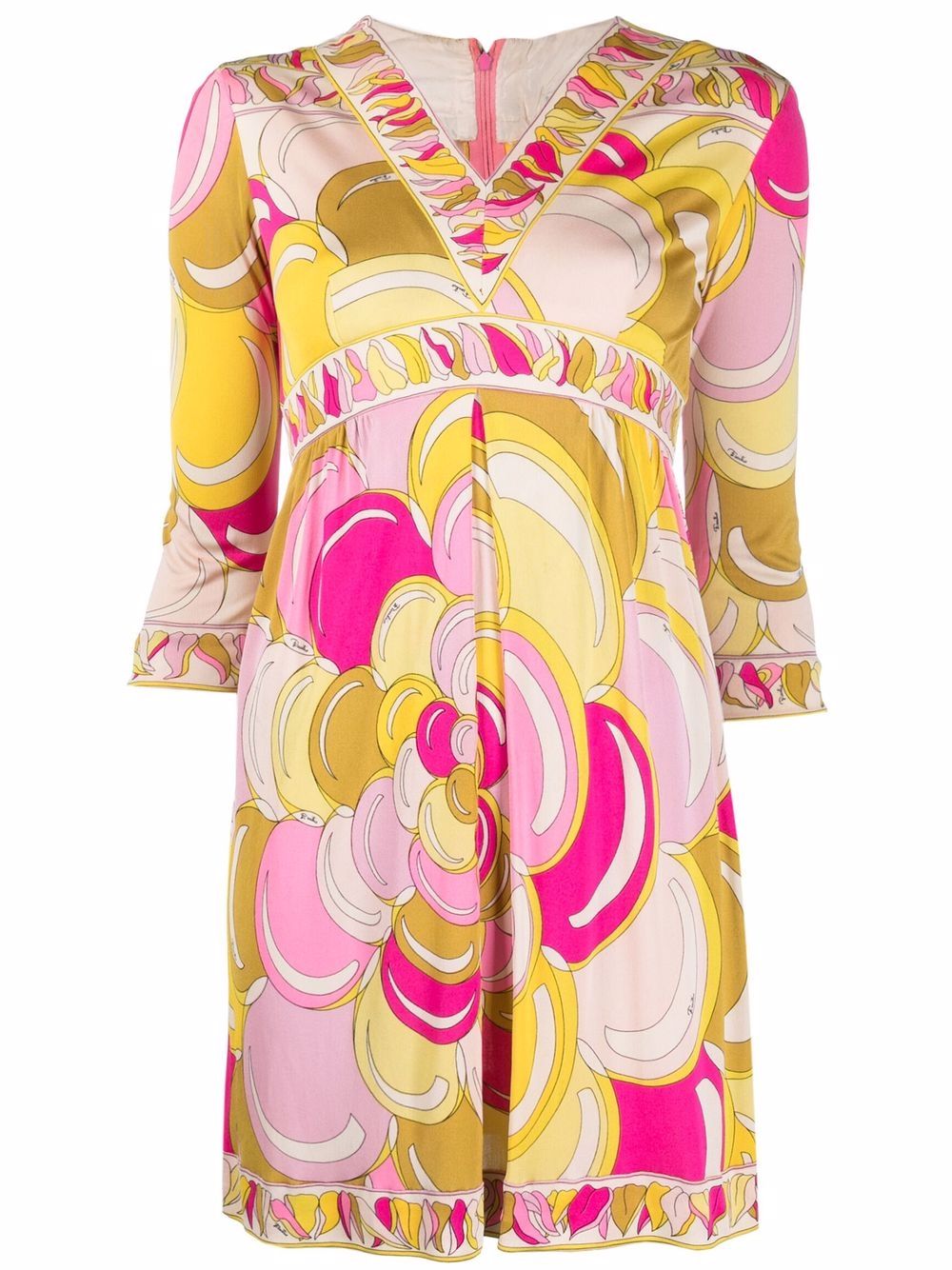 PUCCI Pre-Owned 抽象印花连衣裙（1970年代典藏款） - 粉色