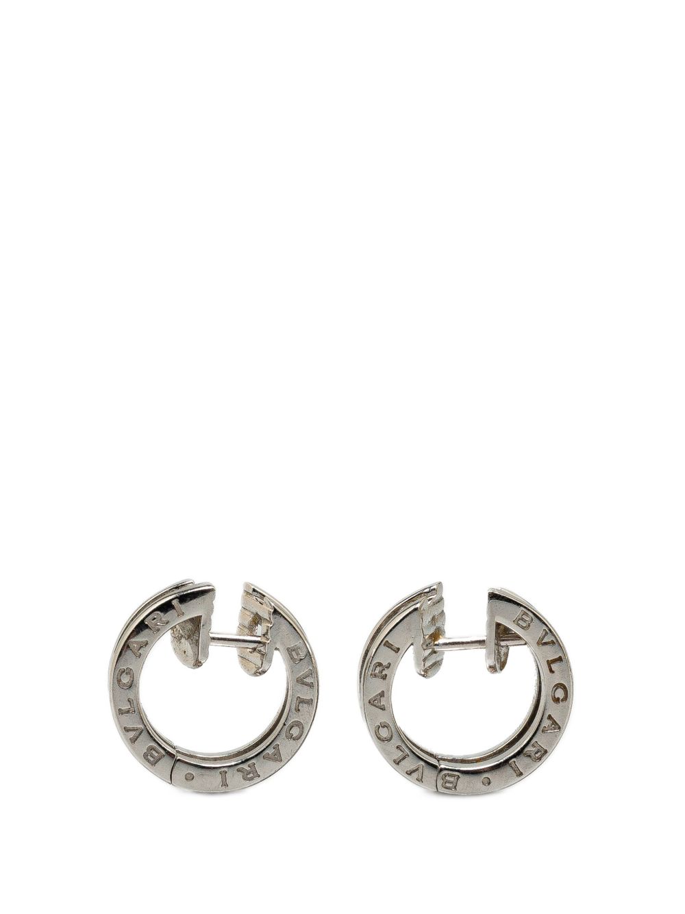 Bvlgari Pre-Owned B.Zero1 Hoop 18K白金耳环（2021-2023年典藏款） - 银色
