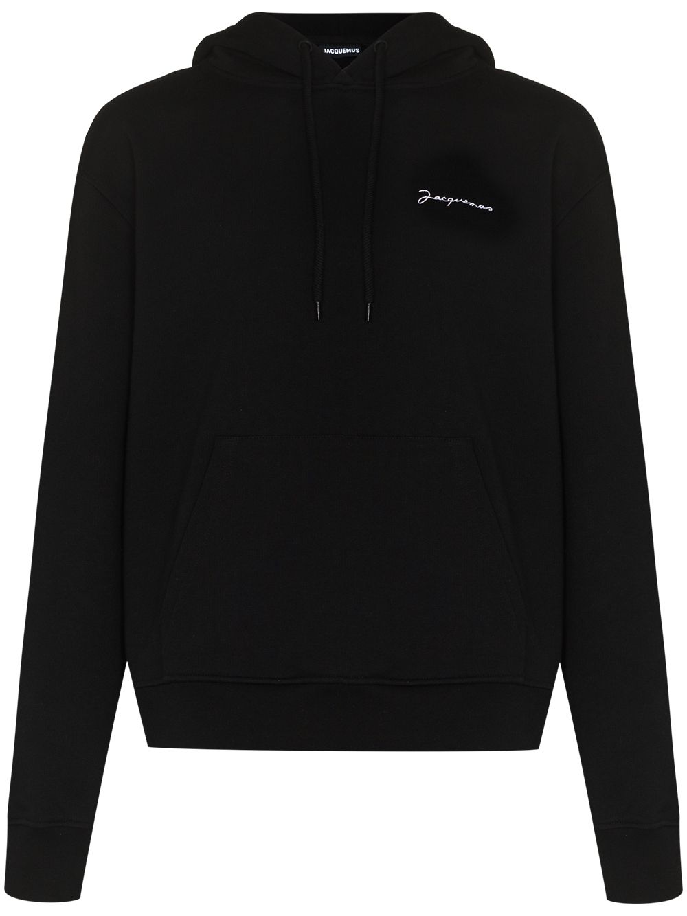 Jacquemus logo刺绣棉连帽衫 - 黑色