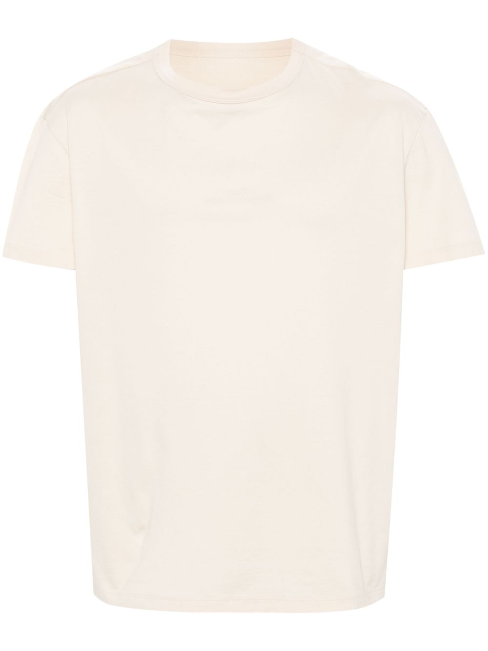 Maison Margiela logo刺绣棉T恤 - 中性色