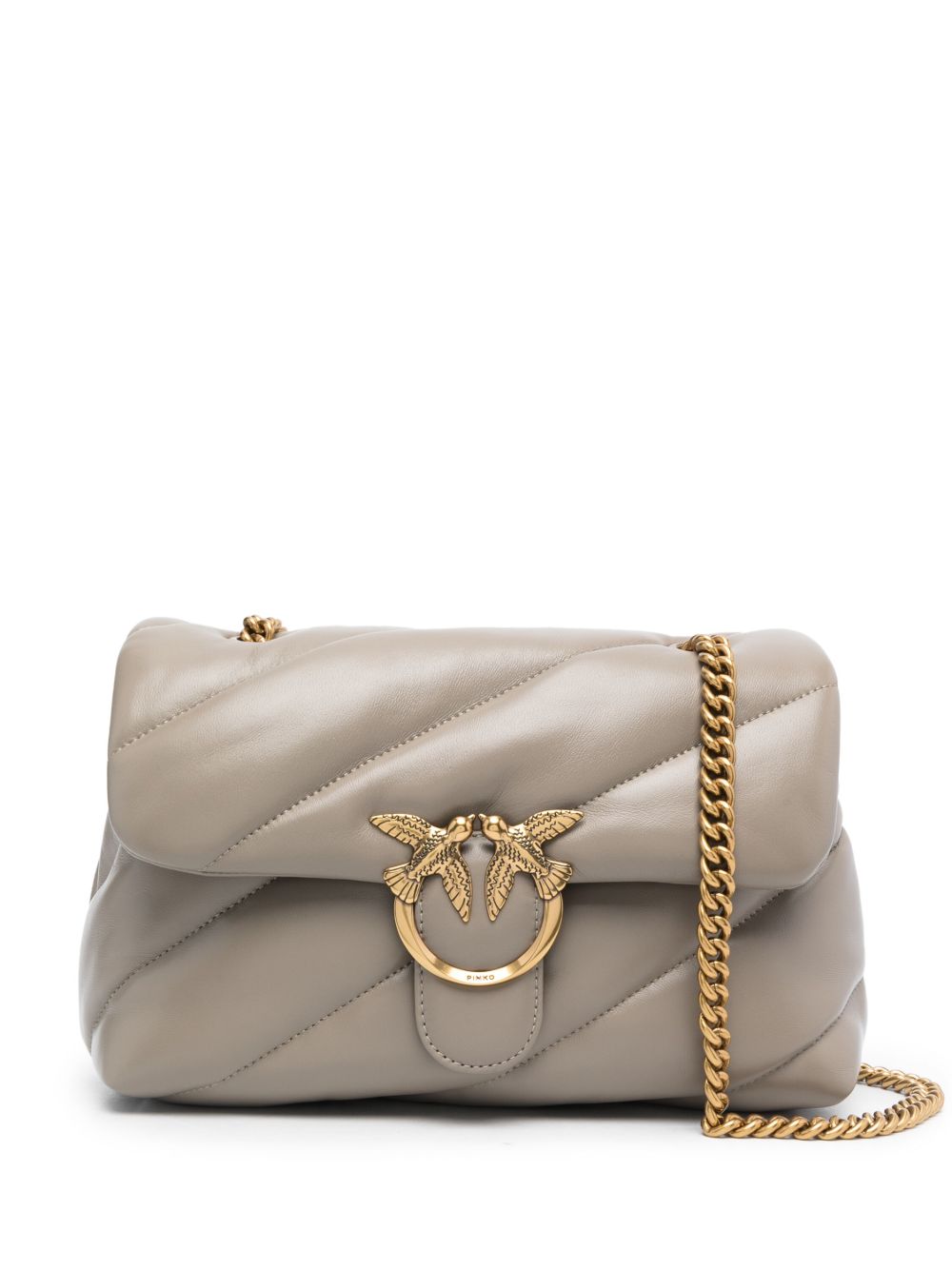 PINKO Classic Love Puff 单肩包 - 褐色