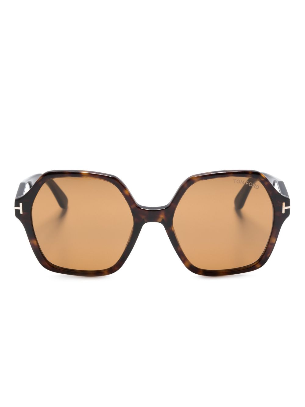 TOM FORD Eyewear Romy 超大镜框太阳眼镜 - 褐色