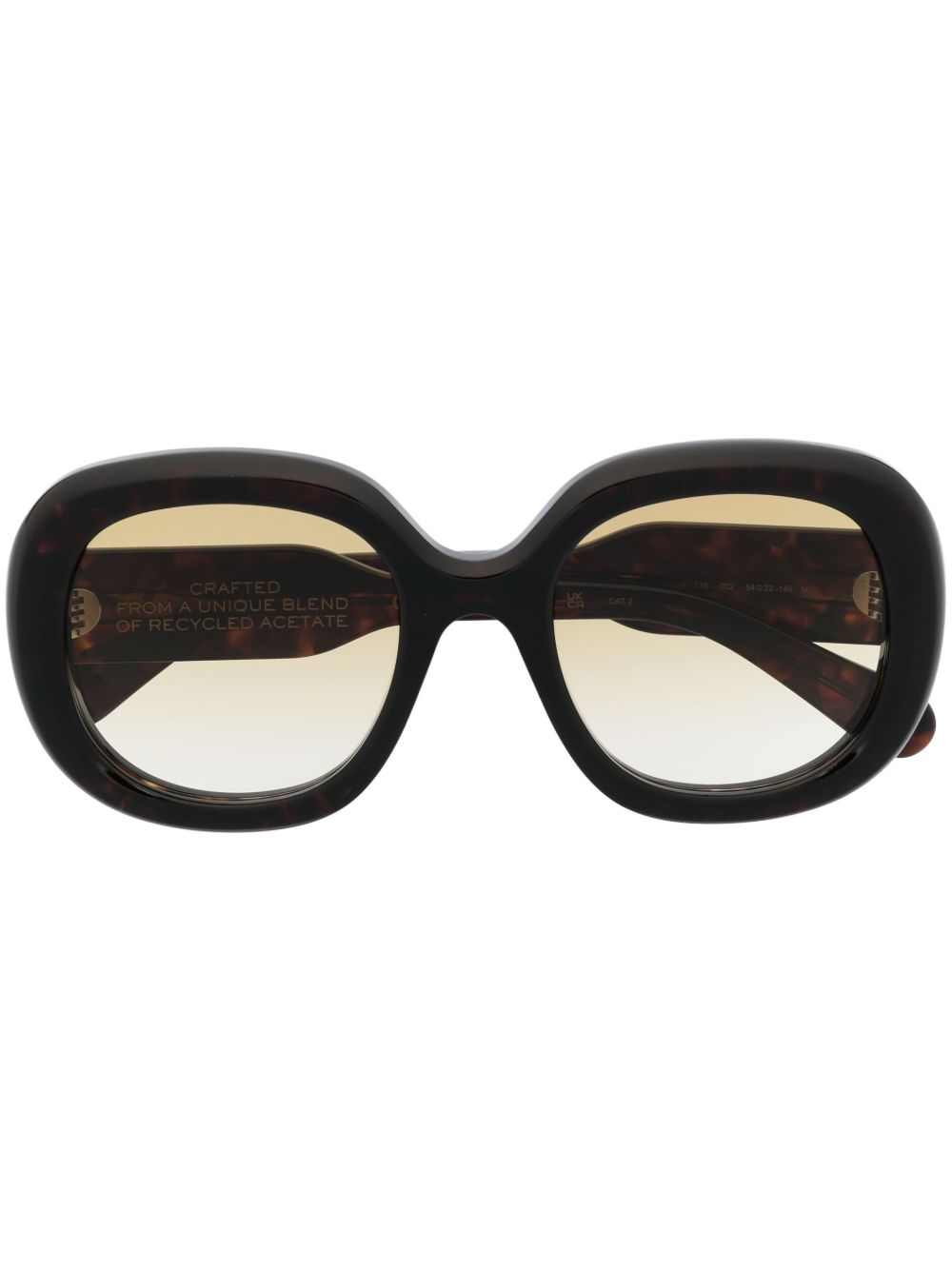 Chloé Eyewear 超大框太阳眼镜 - 褐色
