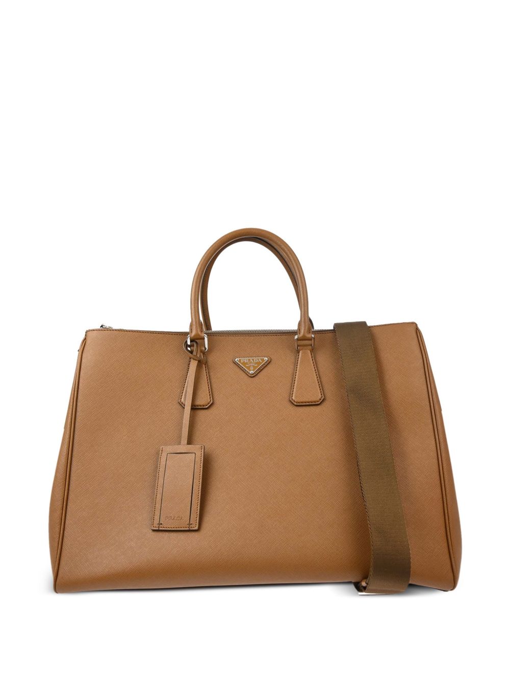 Prada Pre-Owned 三角形logo手提包（2010年代典藏款） - 褐色