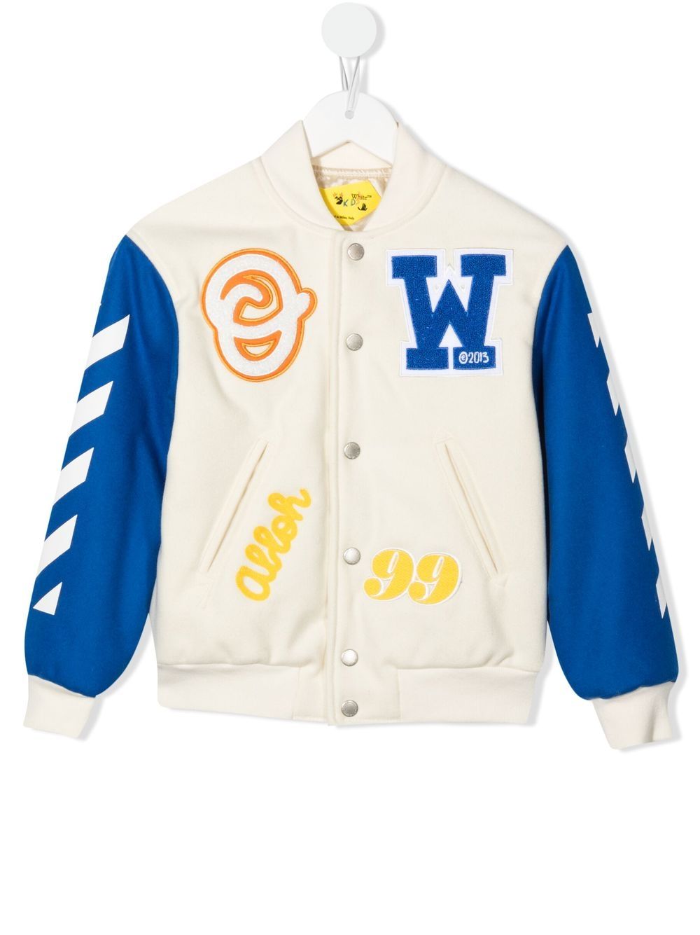 Off-White Kids OW Varsity 飞行员夹克 - 白色