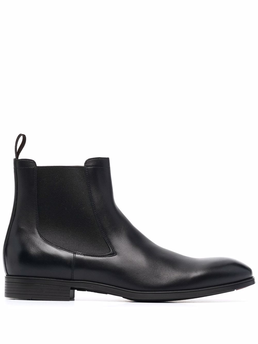 Santoni 皮质切尔西靴 - 黑色
