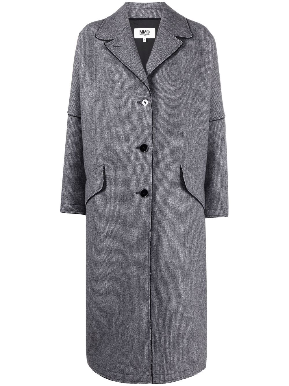 MM6 Maison Margiela 单排扣粗花呢外套 - 灰色