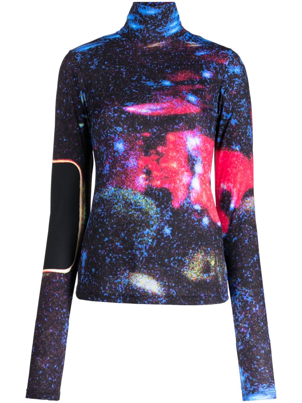 MM6 Maison Margiela 太空印花高领上衣 - 蓝色