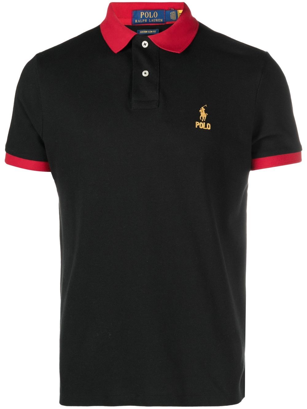 Polo Ralph Lauren logo刺绣polo衫 - 黑色