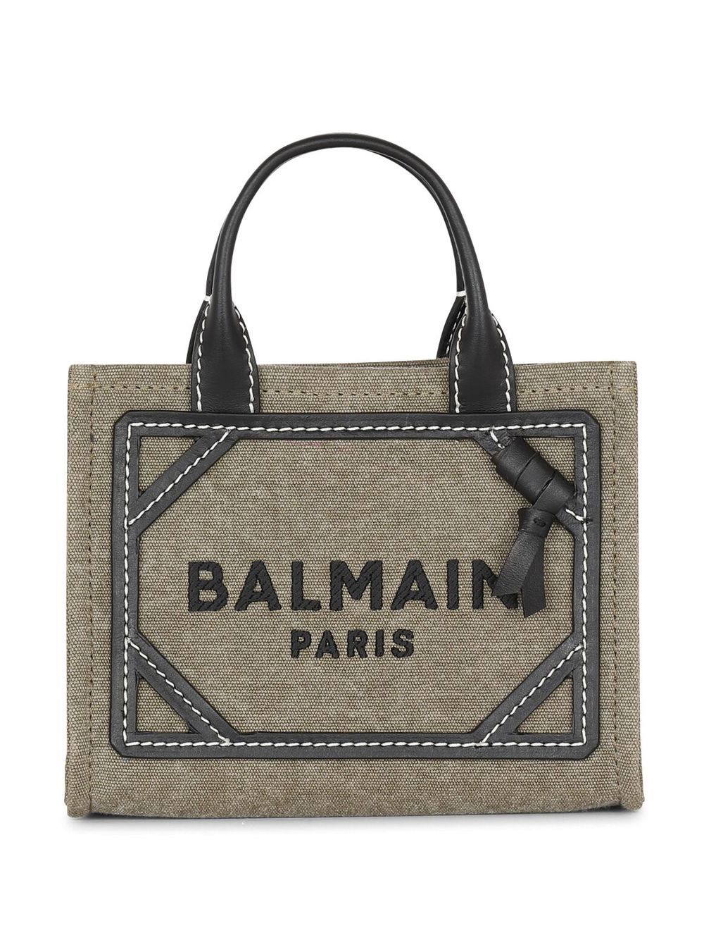 Balmain B-Army logo迷你手提包 - 绿色