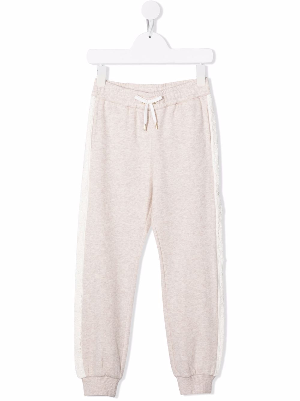 Chloé Kids 侧条纹运动裤 - 中性色