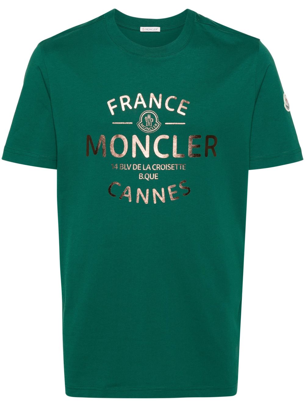 Moncler logo印花棉T恤 - 绿色