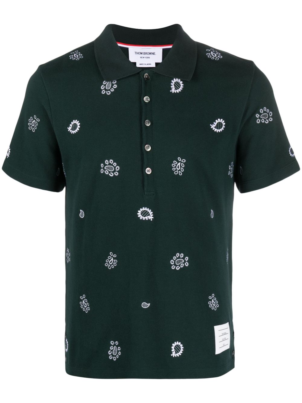 Thom Browne 佩斯理印花polo衫 - 绿色