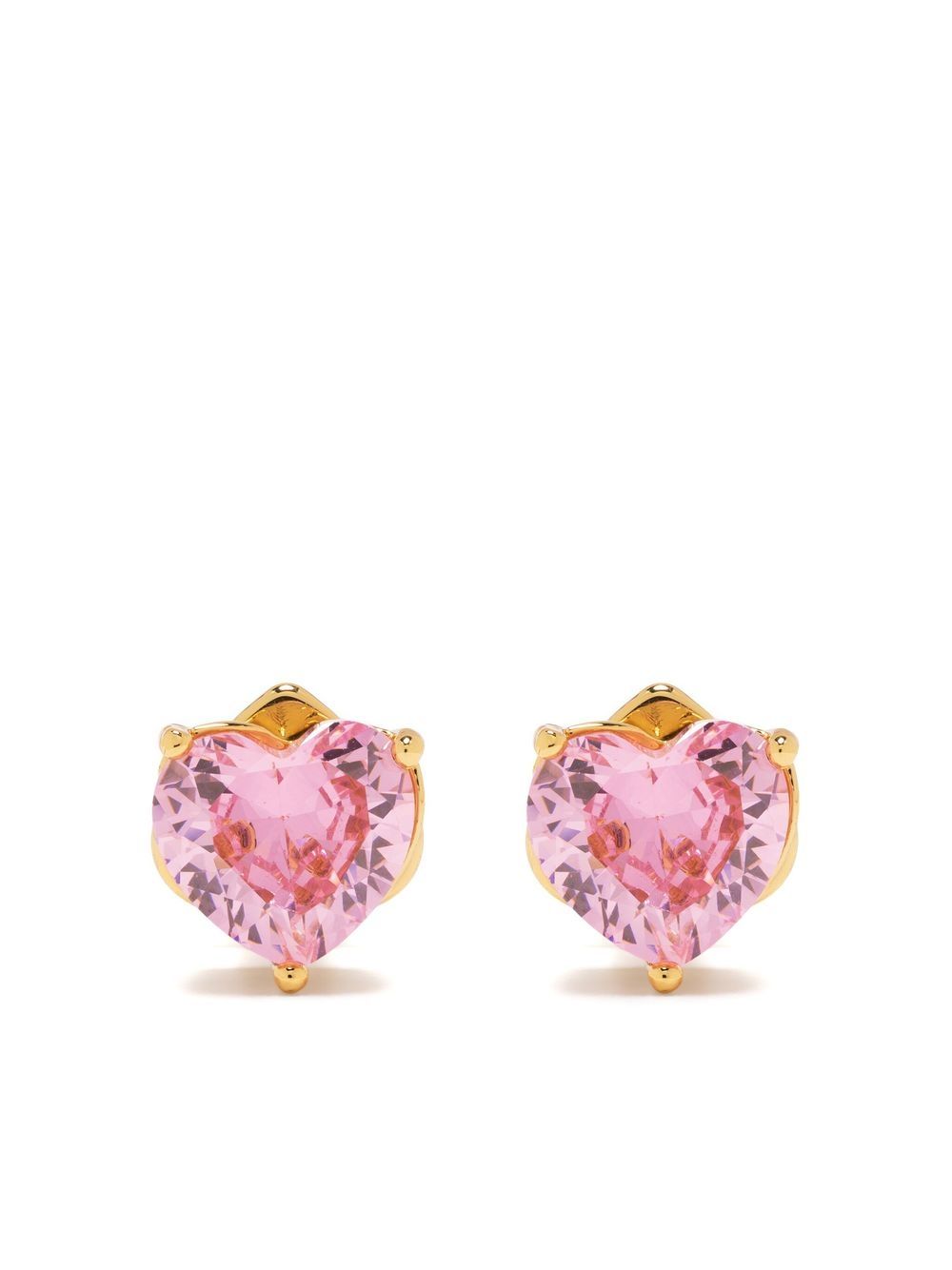 Kate Spade 晶饰心形耳环 - 粉色