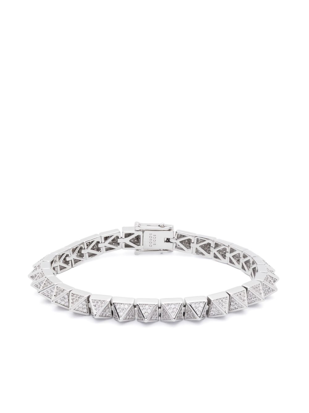 Eddie Borgo Pavé Pyramid 手链 - 银色