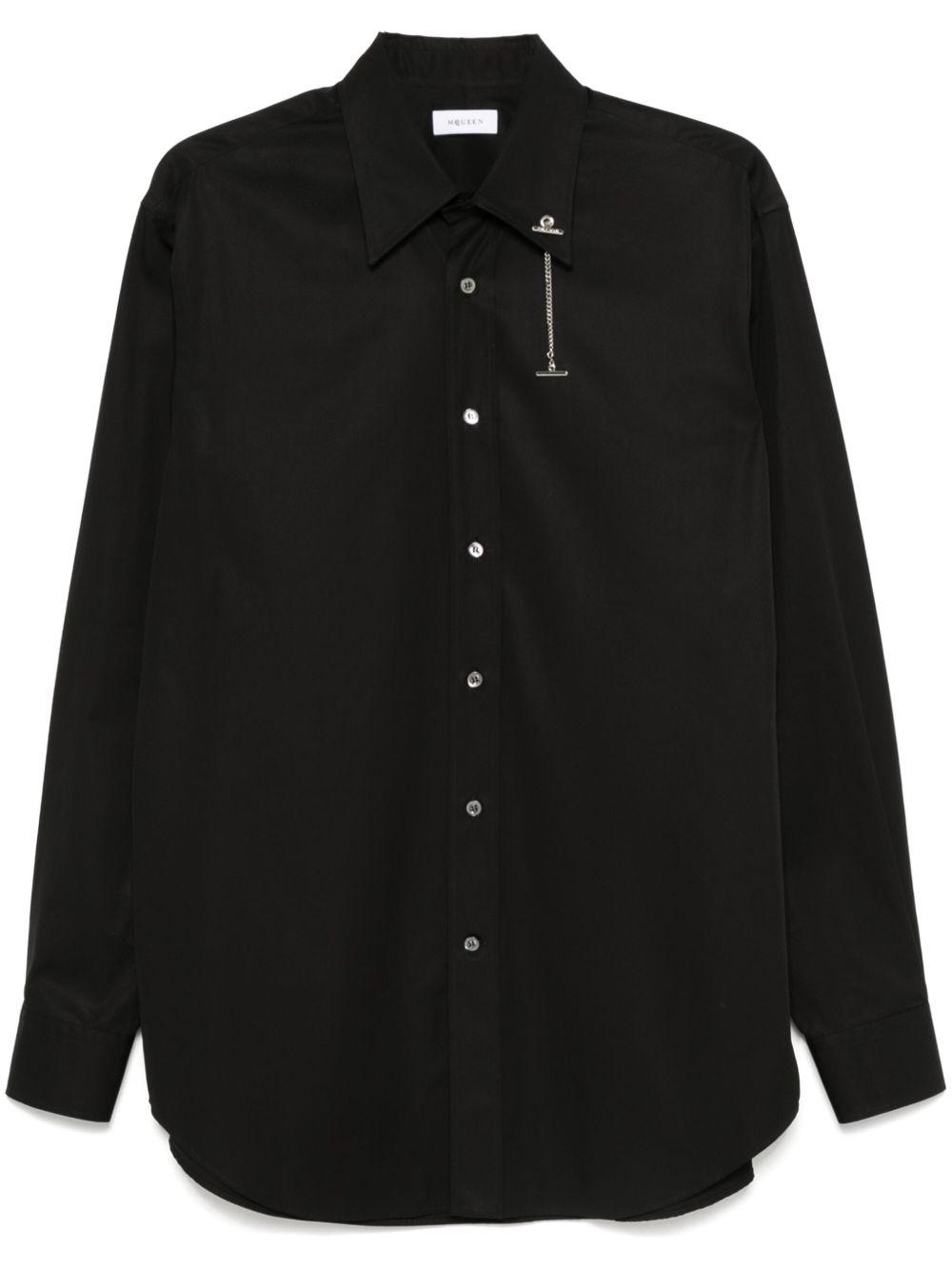 Alexander McQueen Cross-Bar Chain 衬衫 - 黑色