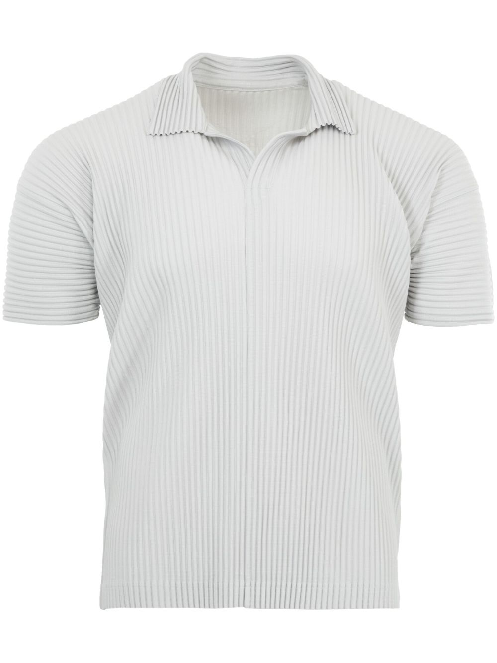 Issey Miyake 百褶polo衫 - 灰色