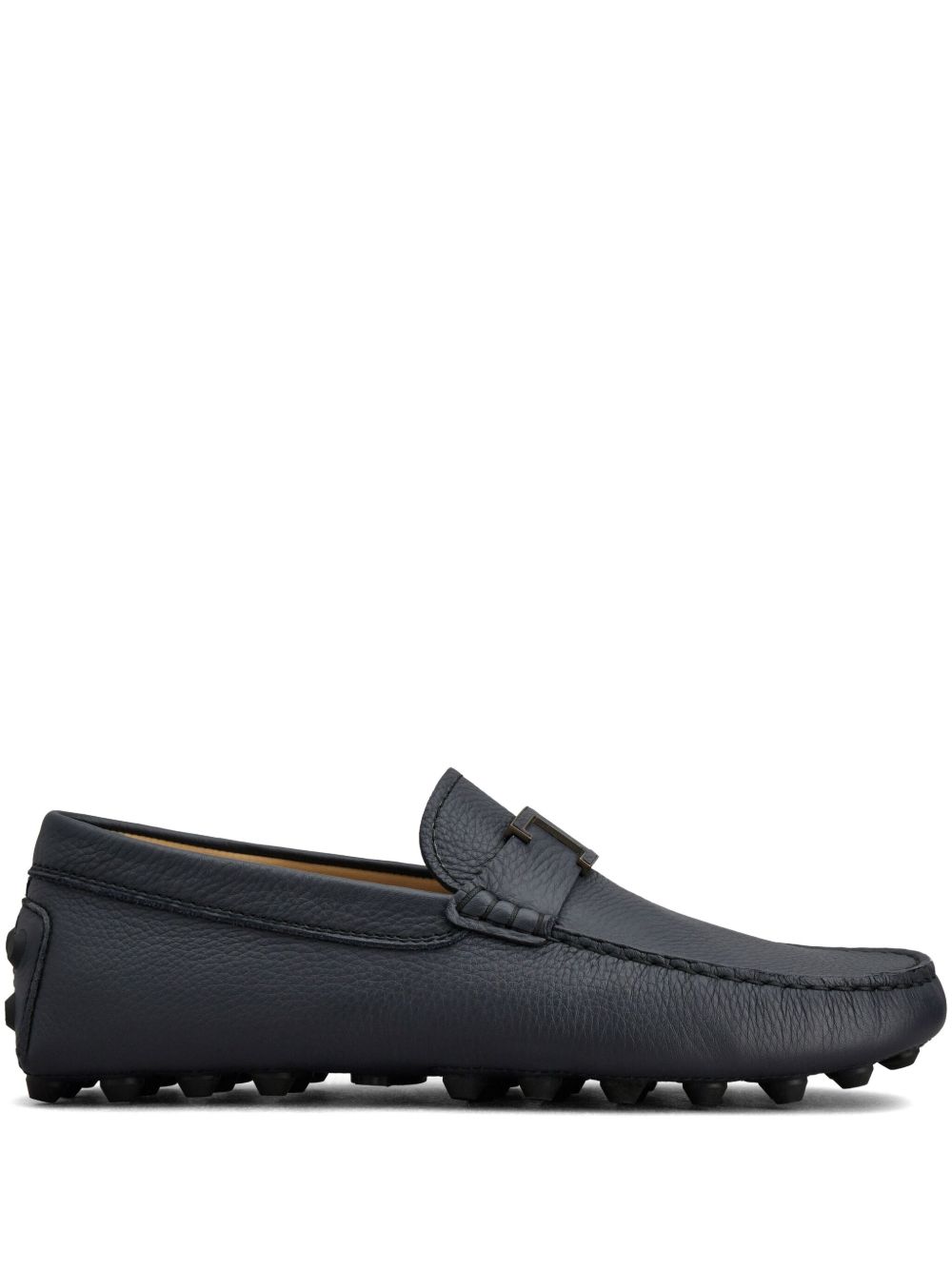 Tod's Gommino logo标牌皮质乐福鞋 - 黑色