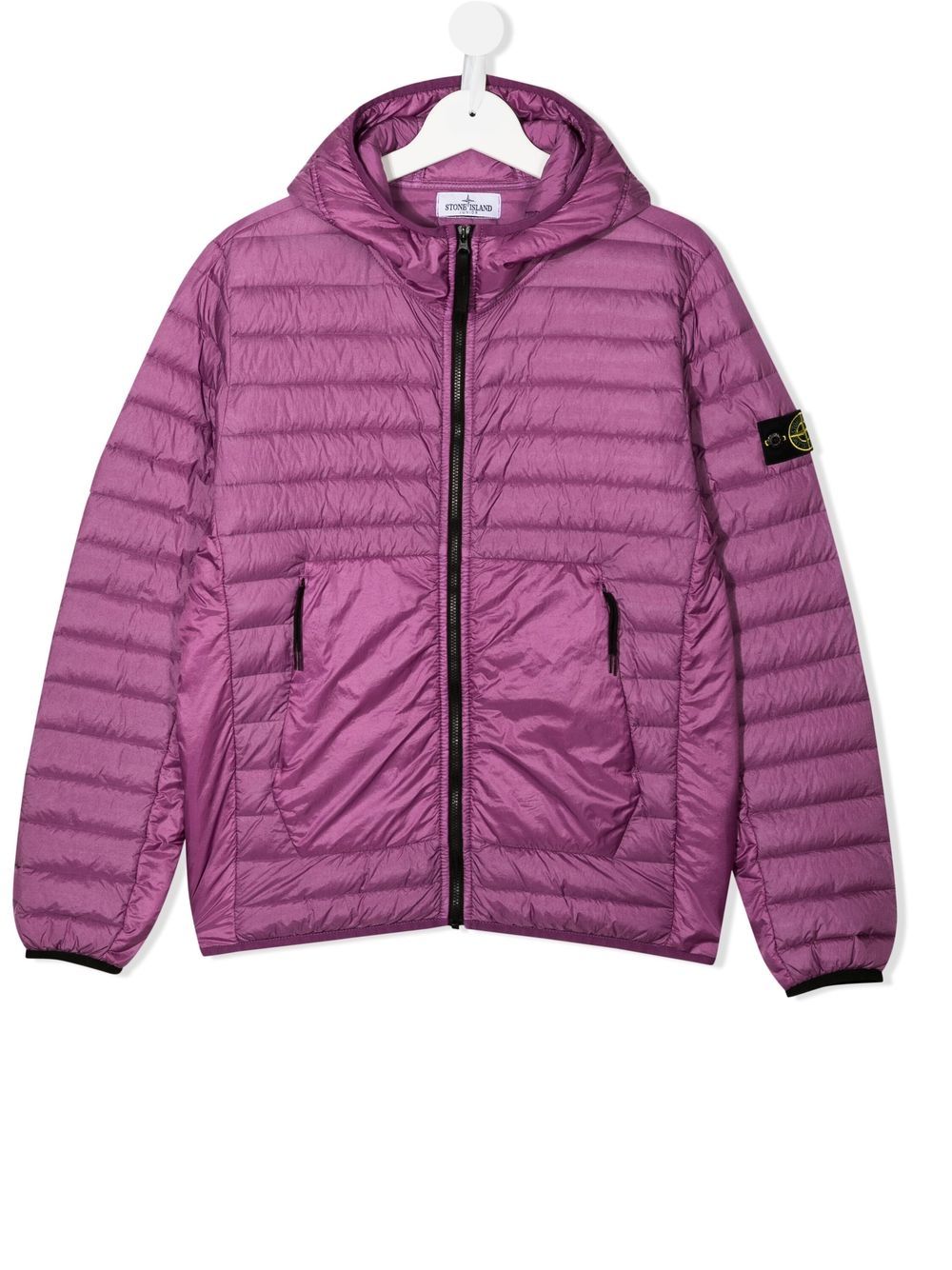 Stone Island Junior Compass 贴花蓬松夹克 - 紫色
