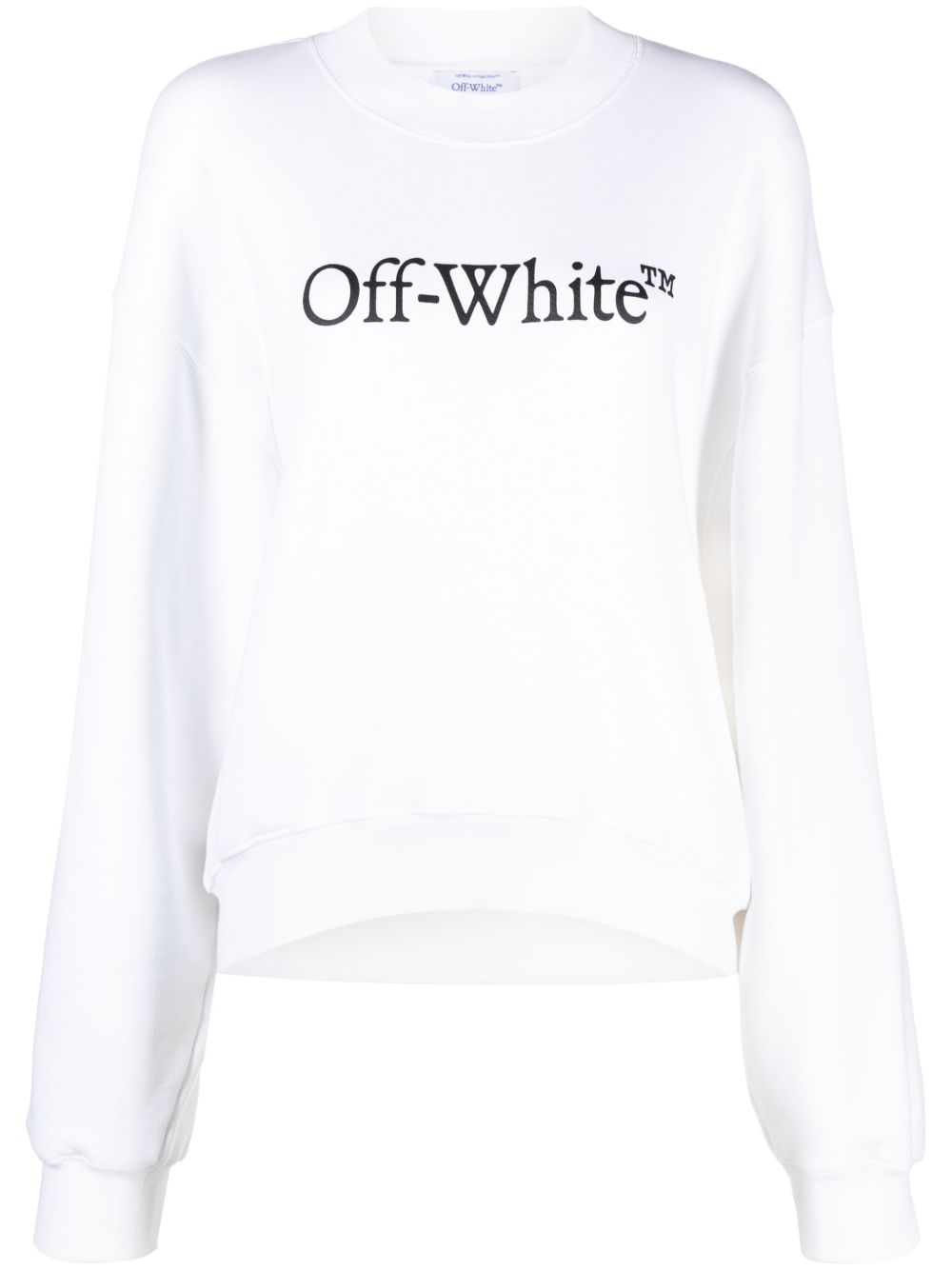 Off-White Bookish logo印花棉卫衣 - 白色