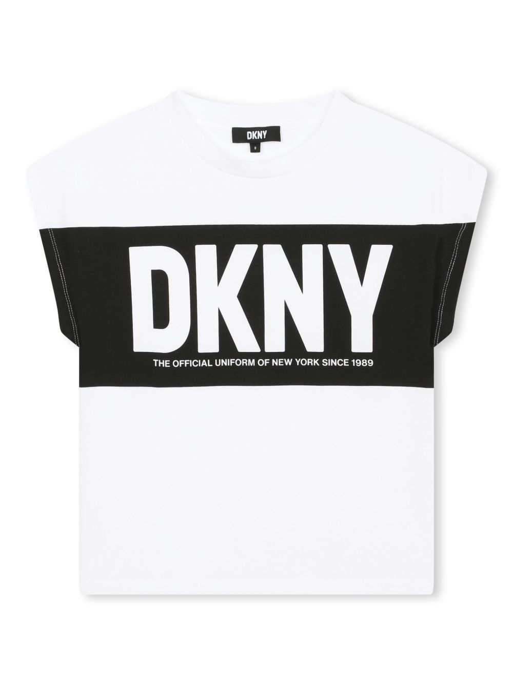 Dkny Kids logo印花棉T恤 - 白色