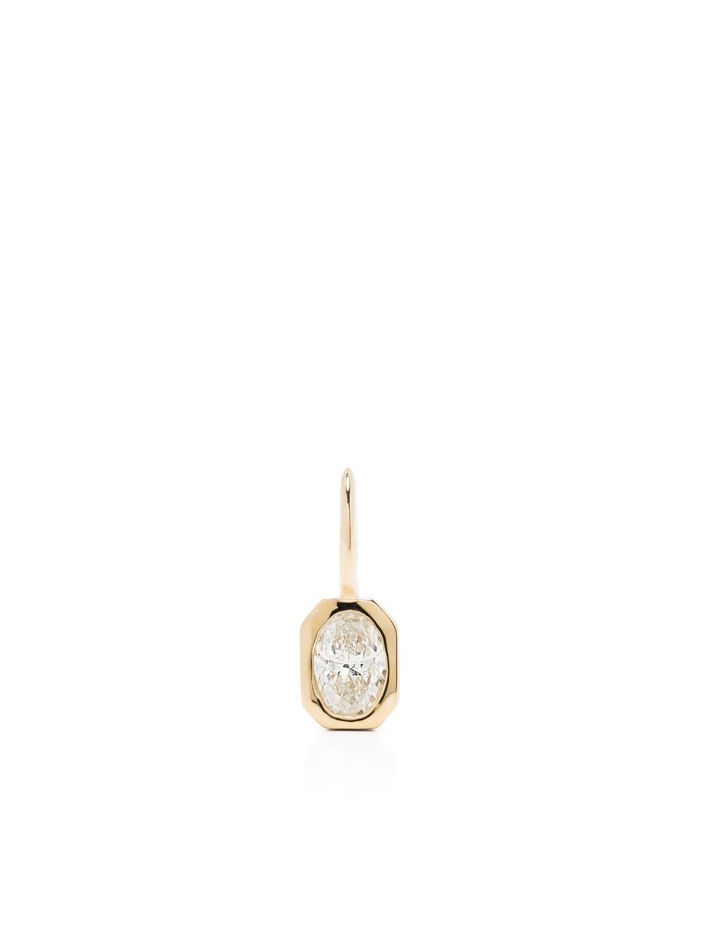 Lizzie Mandler Fine Jewelry 18K黄金单颗钻石吊坠 - 金色