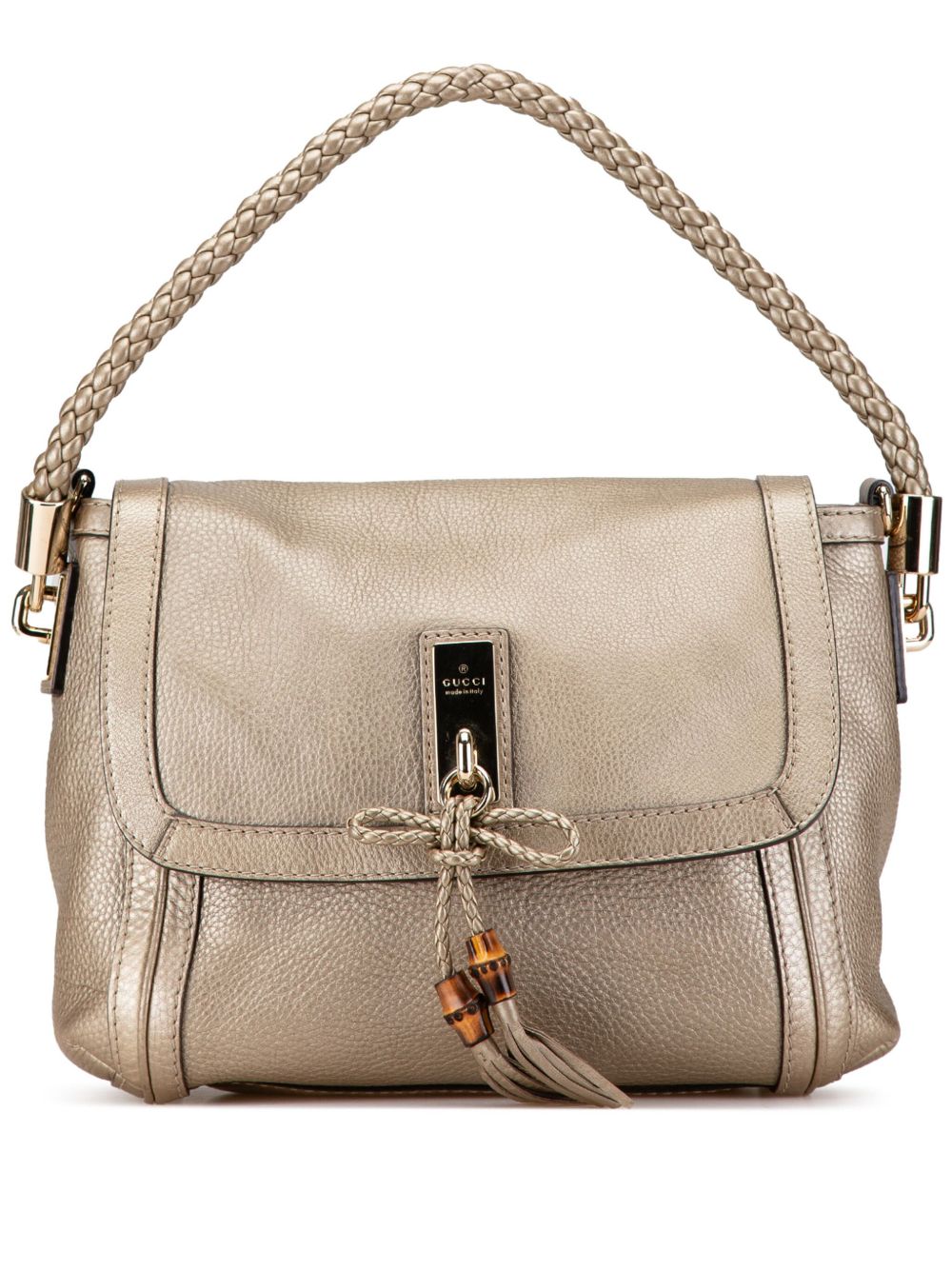 Gucci Pre-Owned Bella 皮质斜挎包（2000-2015年典藏款） - 金色