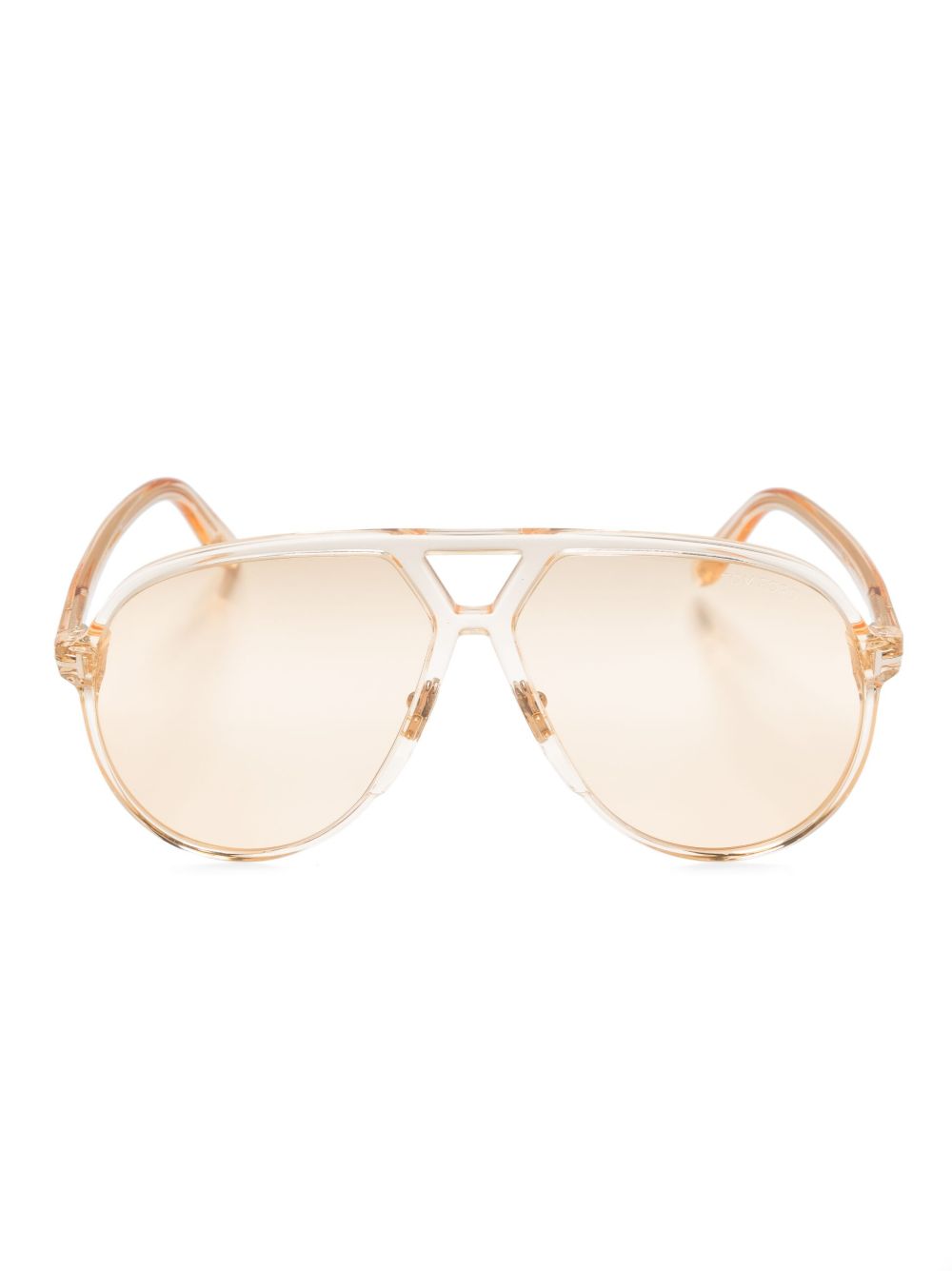 TOM FORD Eyewear Bertrand 飞行员镜框太阳眼镜 - 黄色