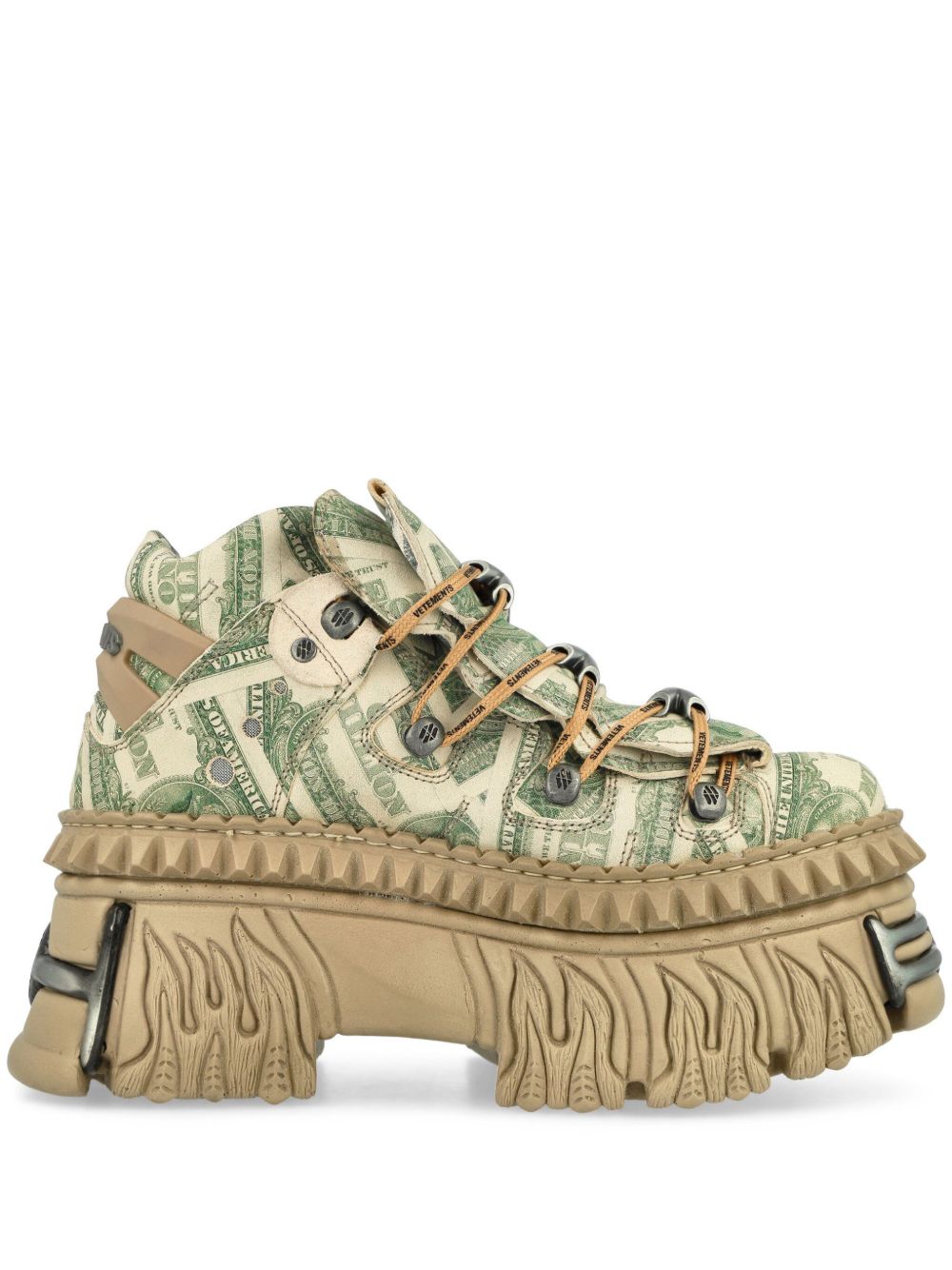 VETEMENTS x New Rock 厚底运动鞋 - 绿色