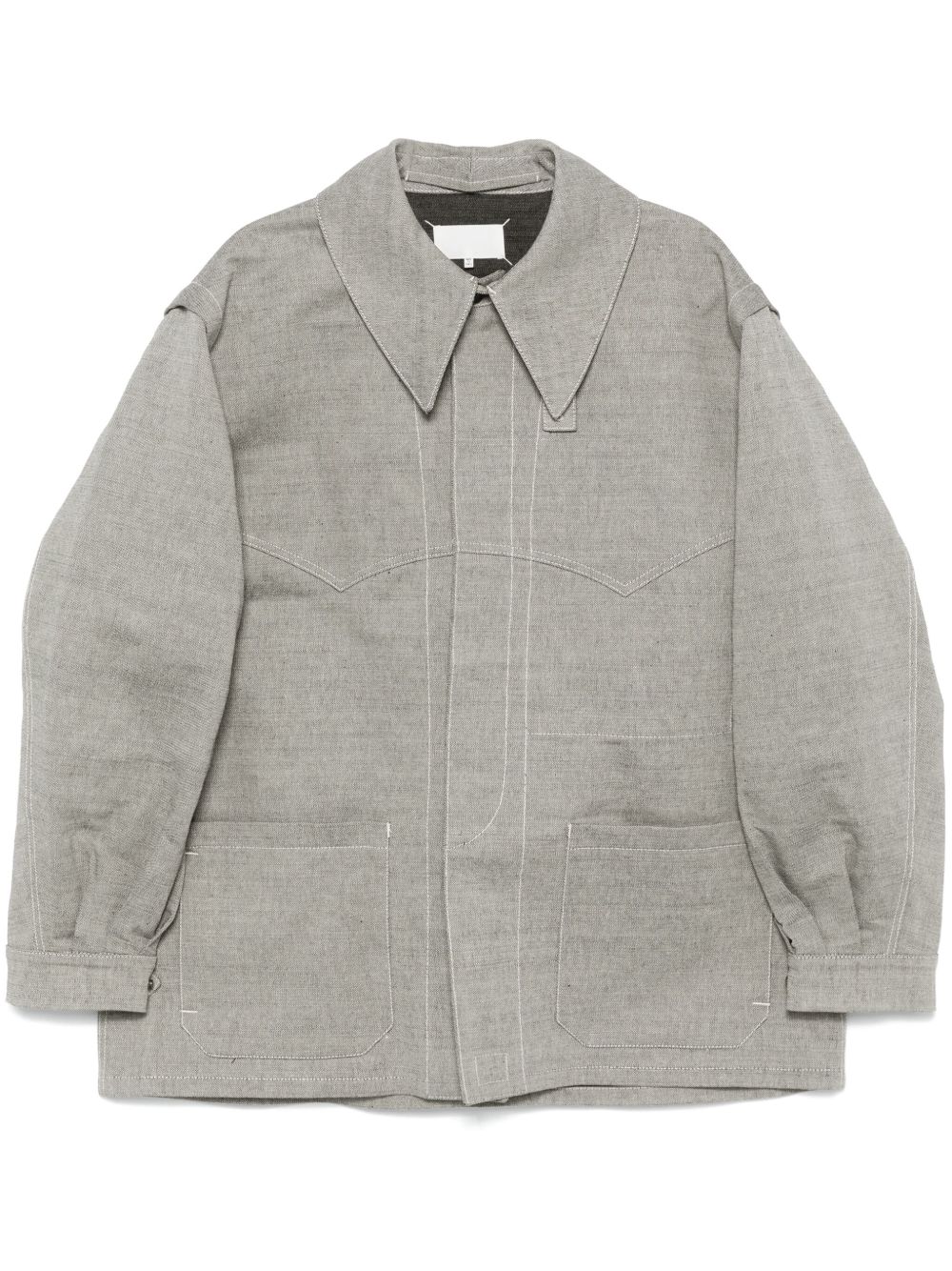 Maison Margiela 棉衬衫式夹克 - 灰色
