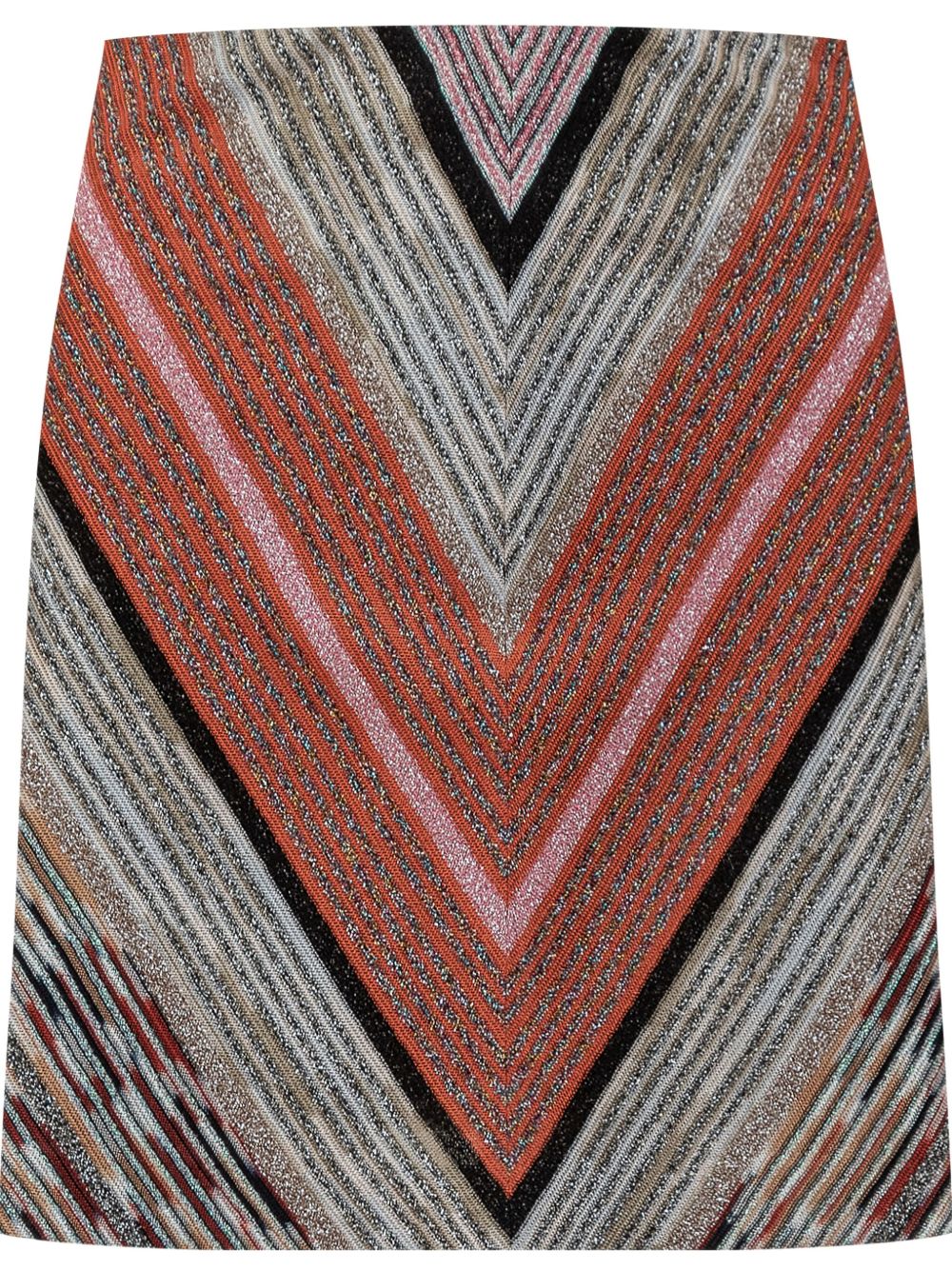 Missoni 斜纹印花半身裙 - 褐色