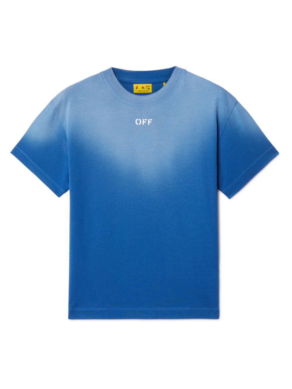 Off-White Kids Off Stamp Bleach T恤 - 蓝色