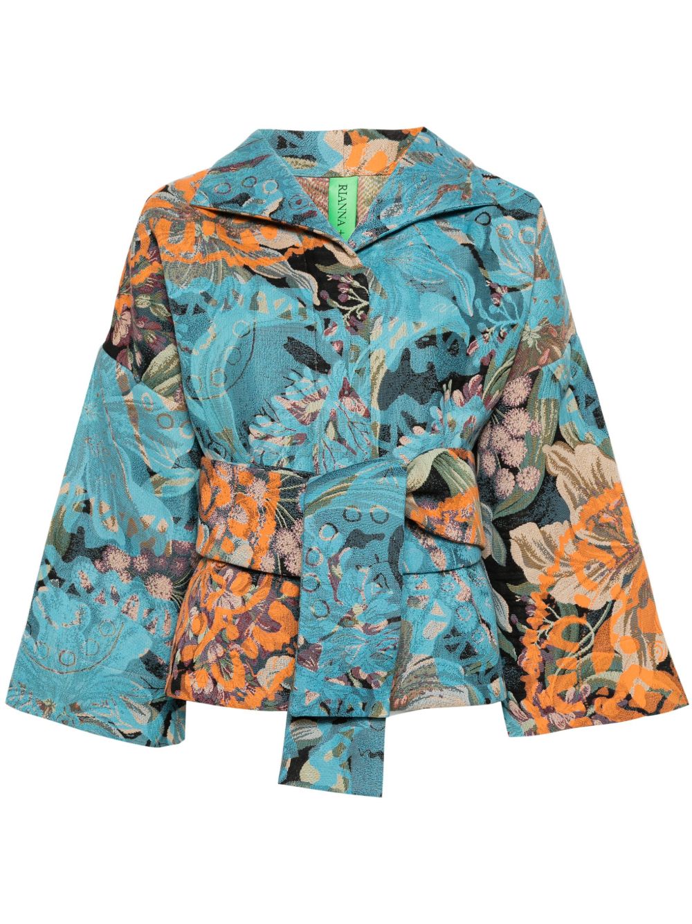 Rianna + Nina The Kipos Claudia Brocade 罩衫 - 蓝色