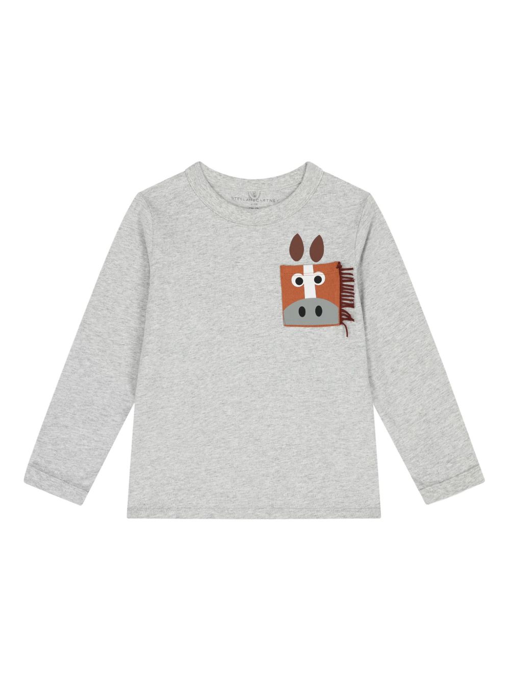 Stella McCartney Kids 图案印花棉T恤 - 灰色