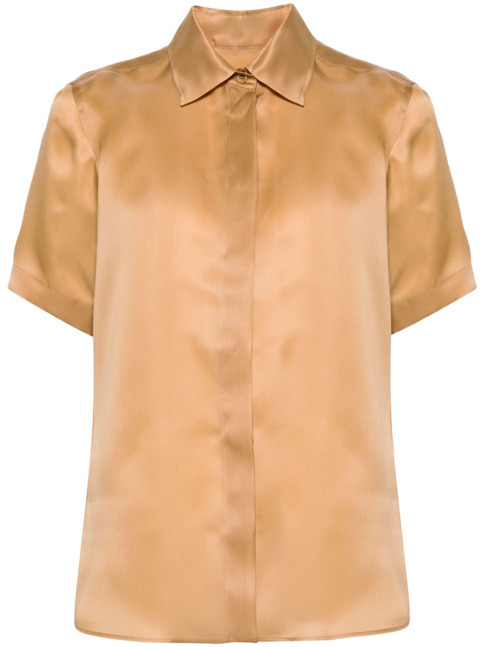 Max Mara 短袖真丝衬衫 - 金色