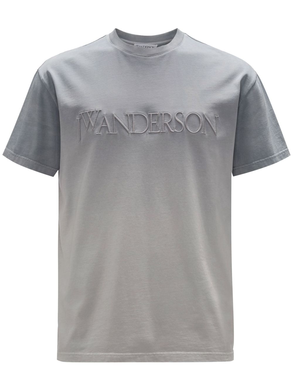 JW Anderson logo刺绣棉T恤 - 灰色