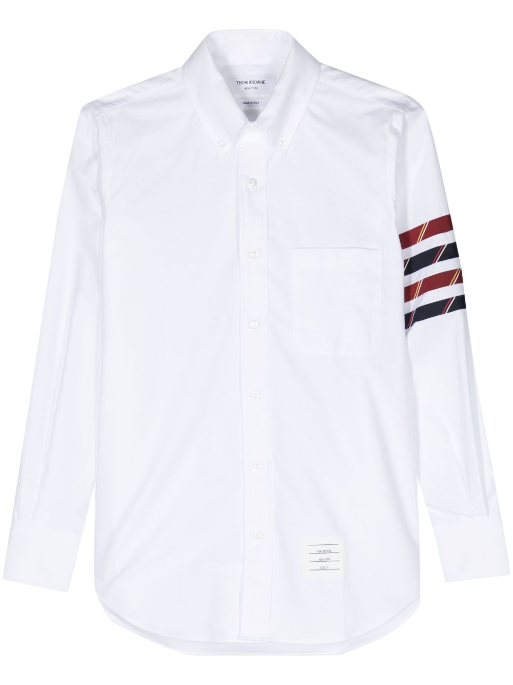 Thom Browne 四条纹棉衬衫 - 白色