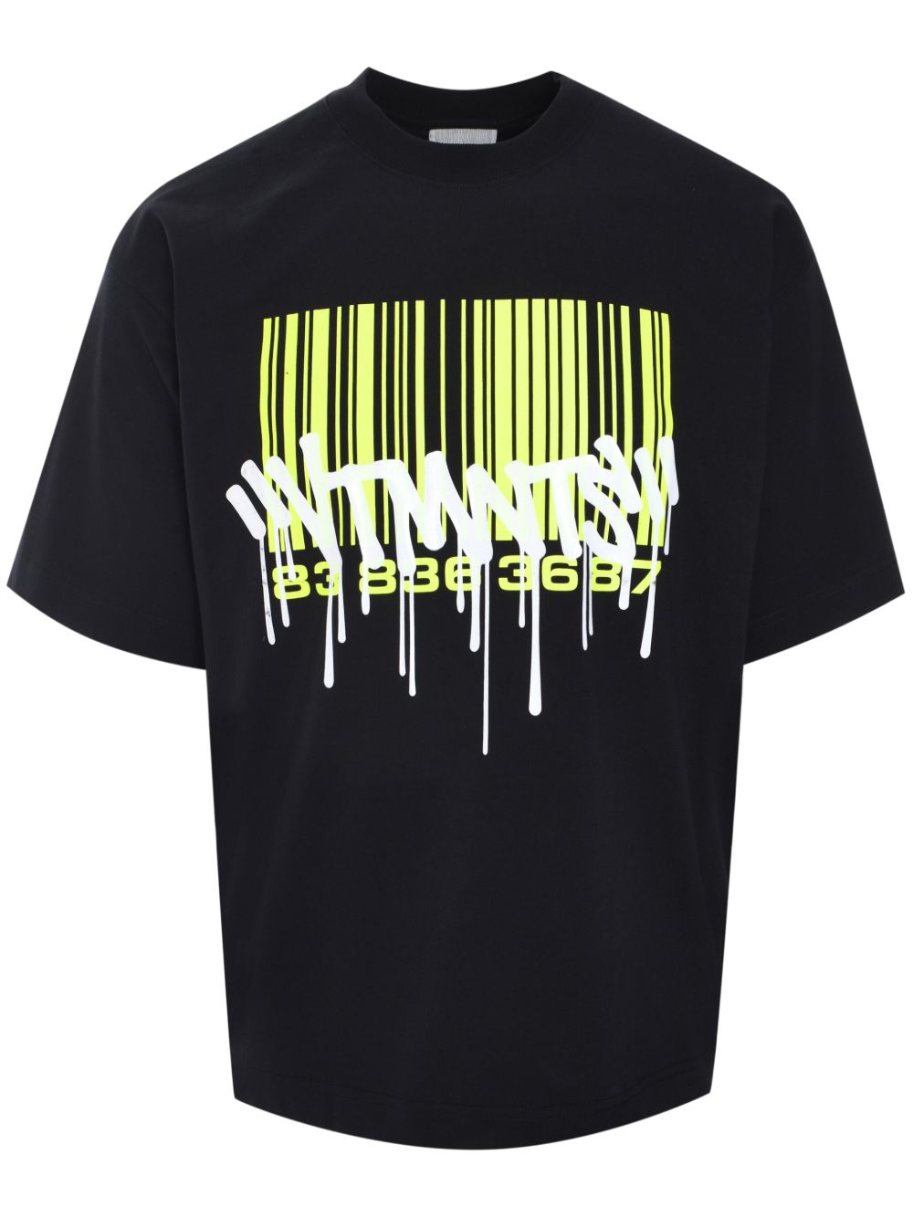 VTMNTS Graffiti Big Barcode T恤 - 黑色