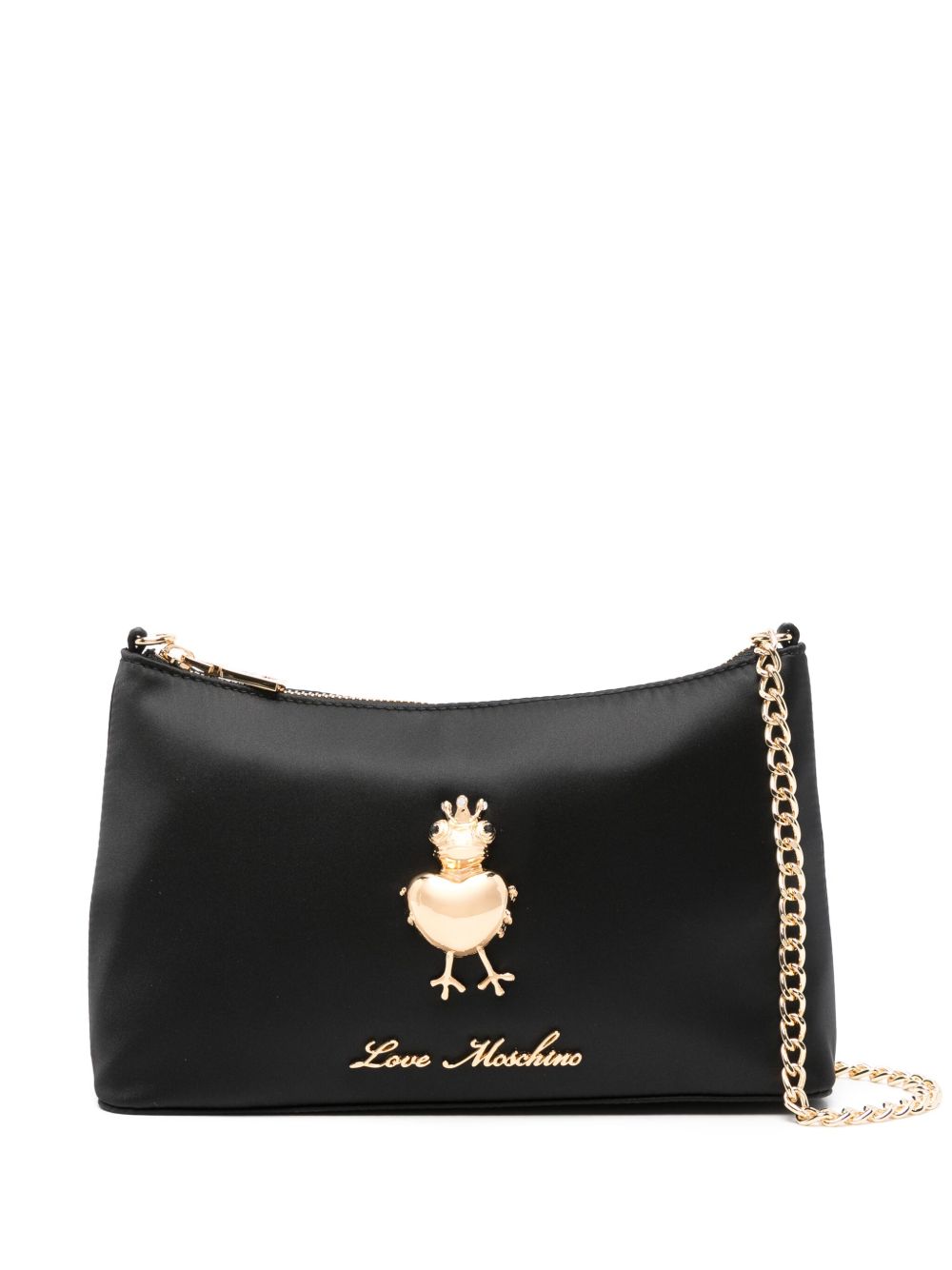 Love Moschino logo单肩包 - 黑色