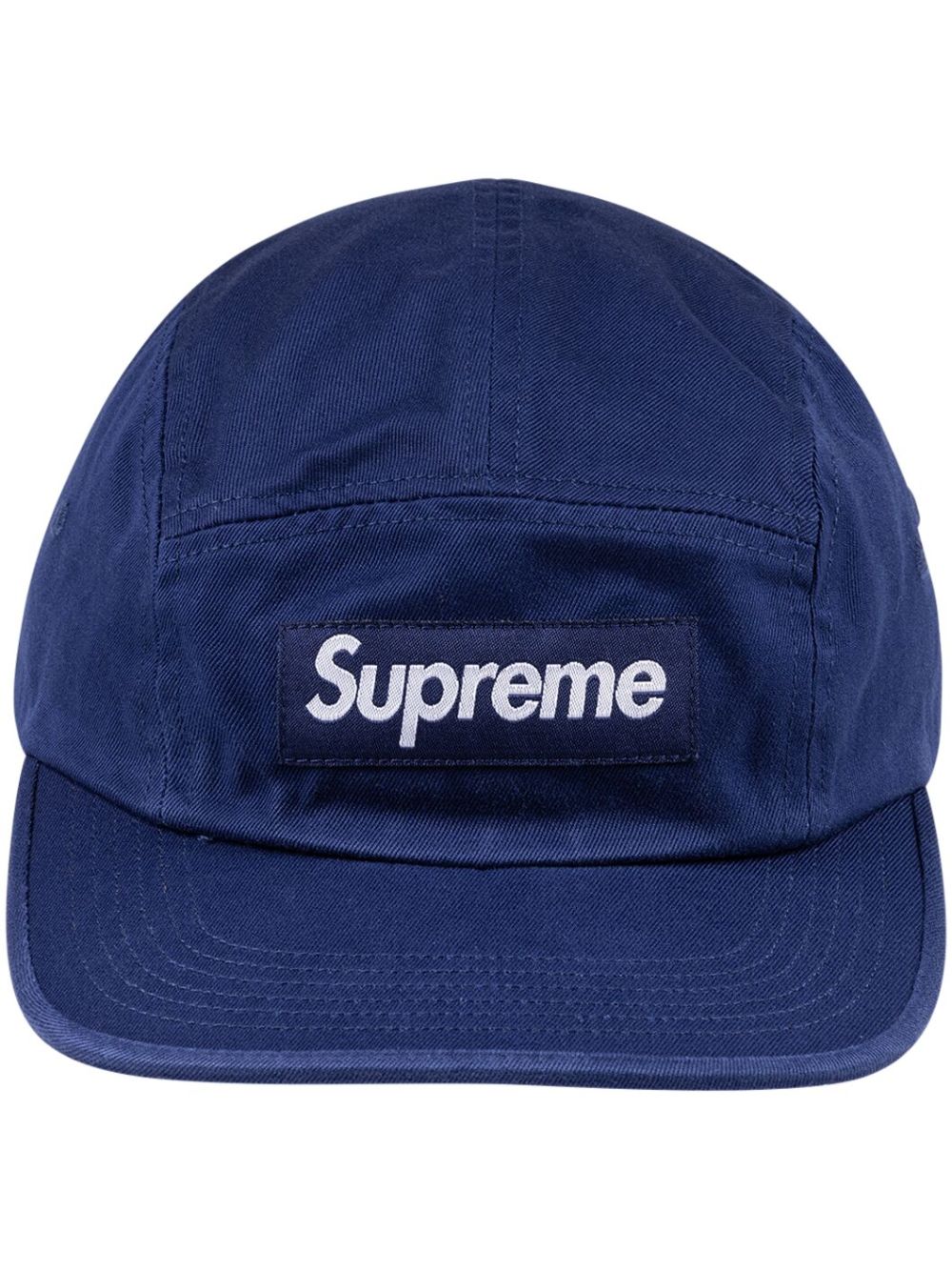 Supreme 盒形logo斜纹布露营帽 - 蓝色