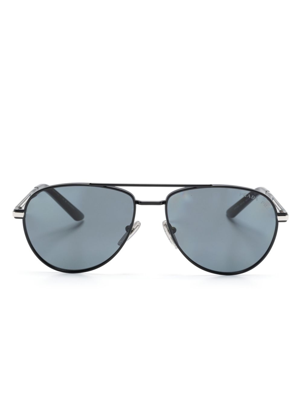 Prada Eyewear logo印花太阳眼镜 - 银色