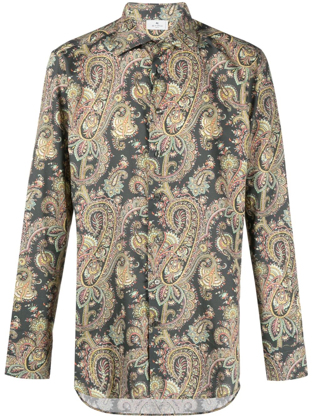 ETRO 佩斯理印花棉衬衫 - 褐色