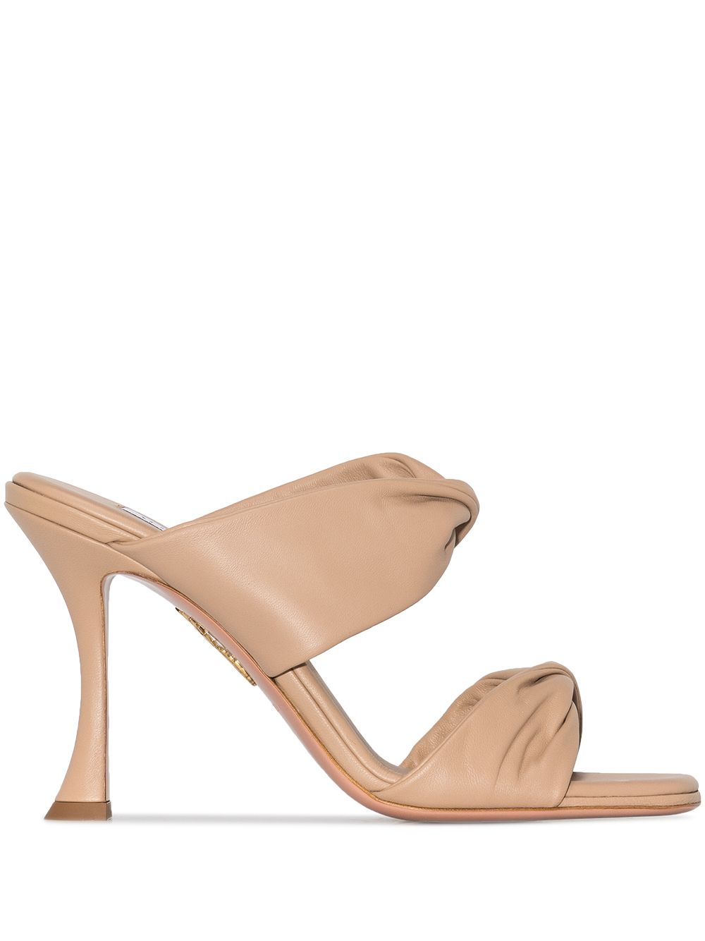Aquazzura Twist 皮质凉鞋 - 中性色