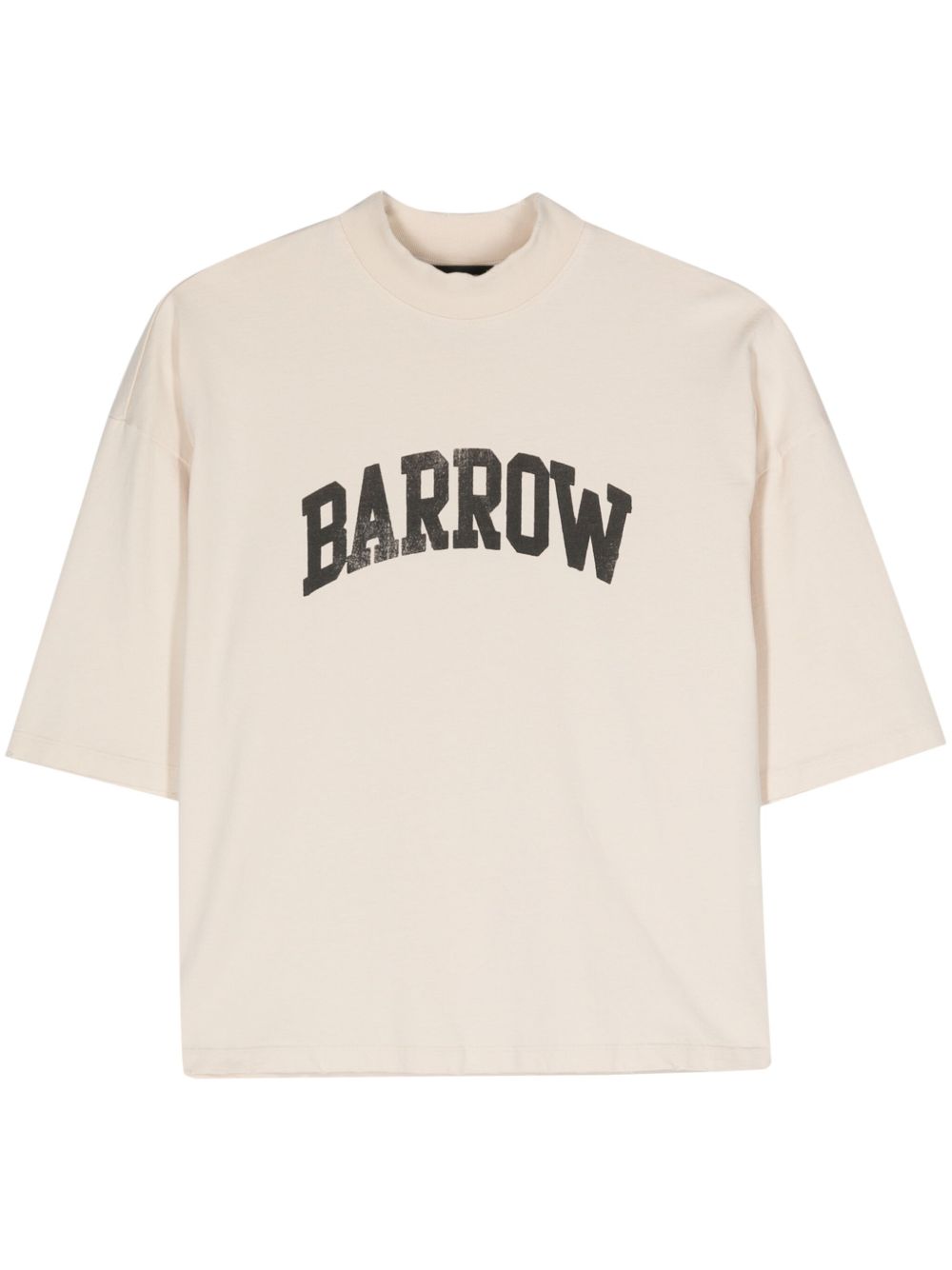 BARROW logo印花棉T恤 - 中性色