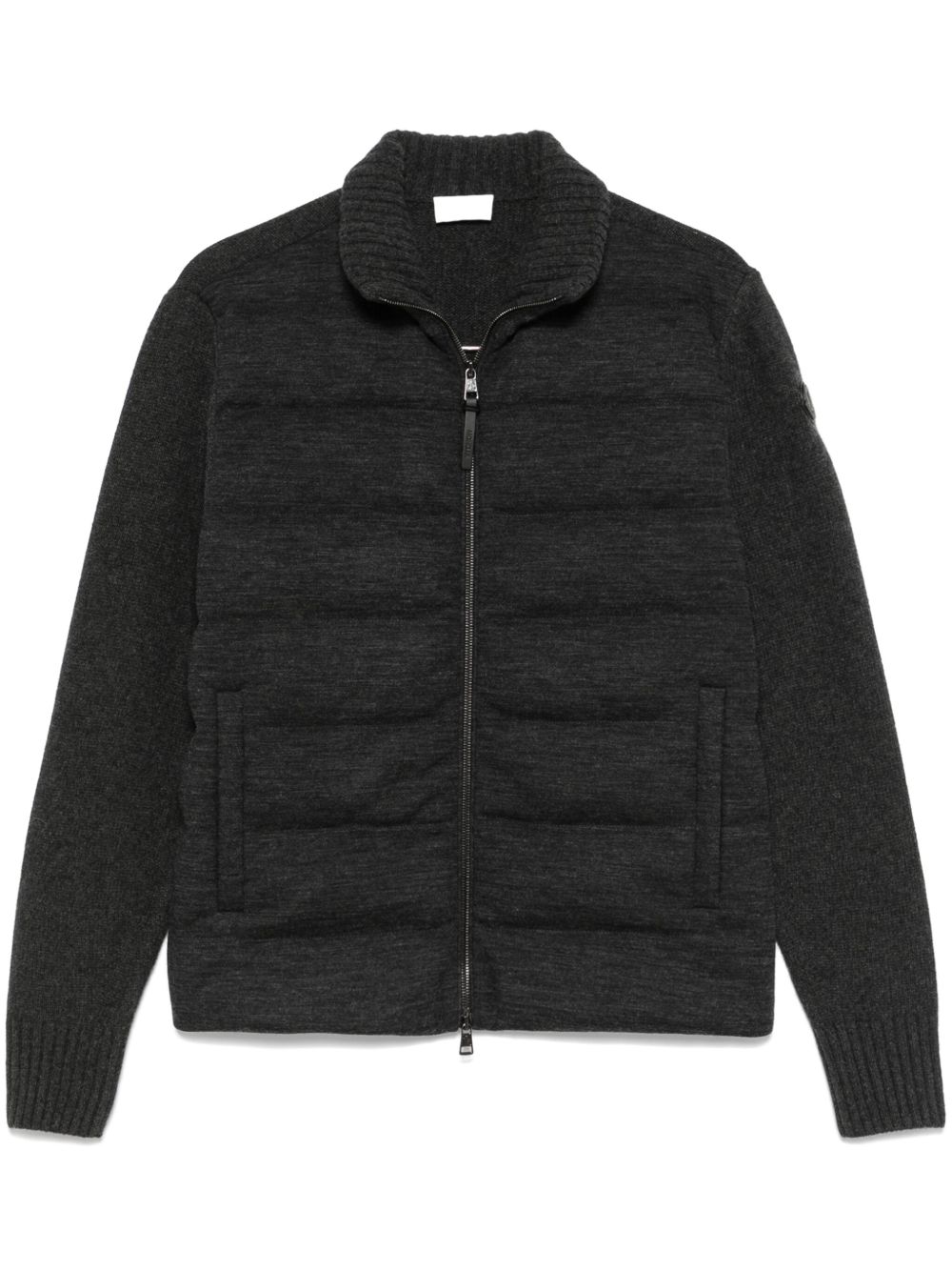 Moncler 填充拉链开衫 - 灰色