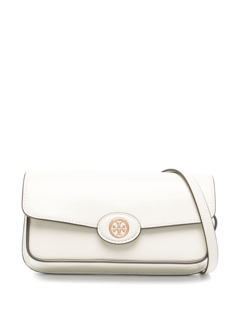 Tory Burch Robinson Spazzolato 斜挎包 - 白色
