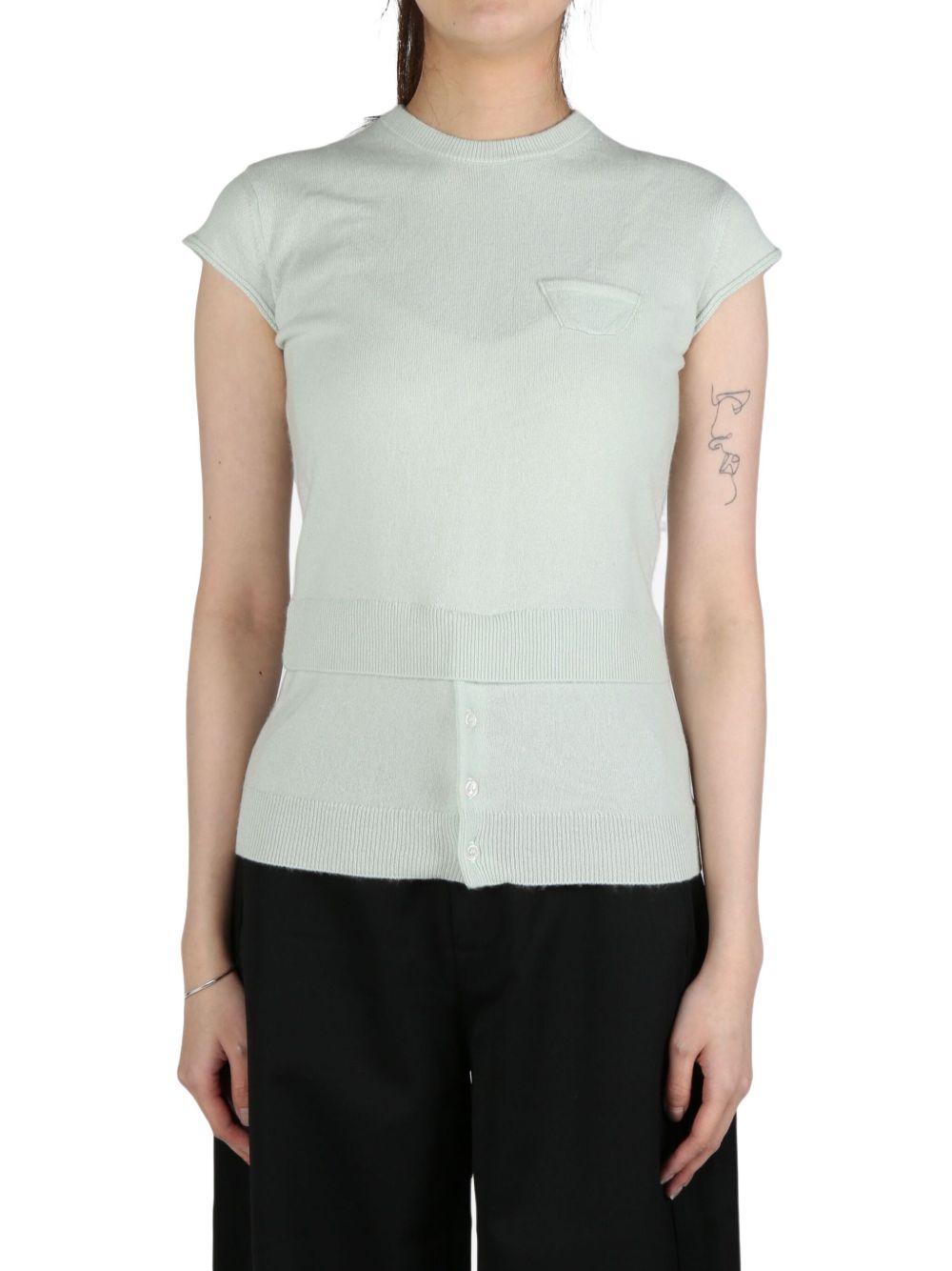 MERYLL ROGGE buttoned knit top - 绿色