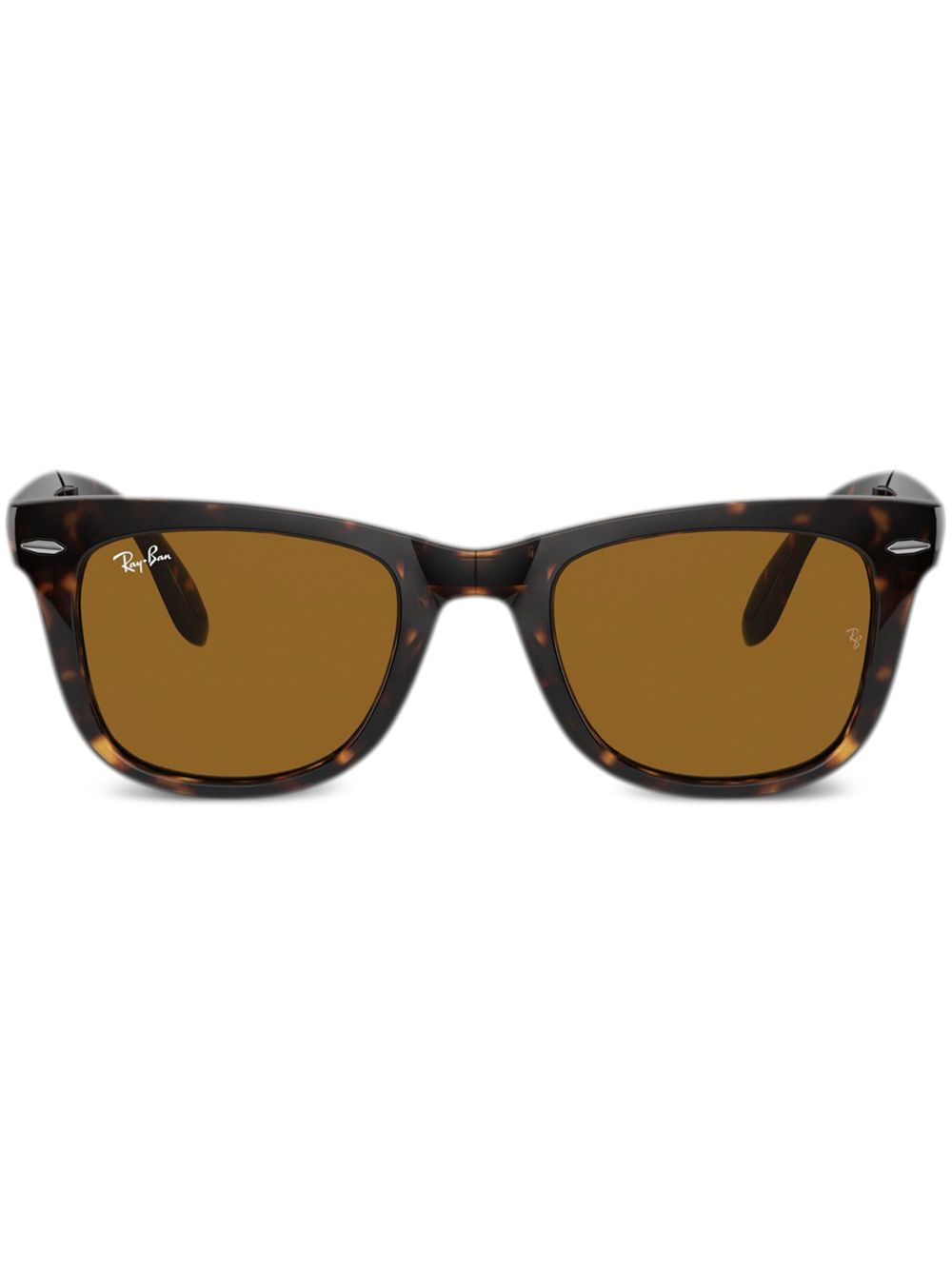 Ray-Ban 'Wayfarer'镜框太阳眼镜 - 褐色